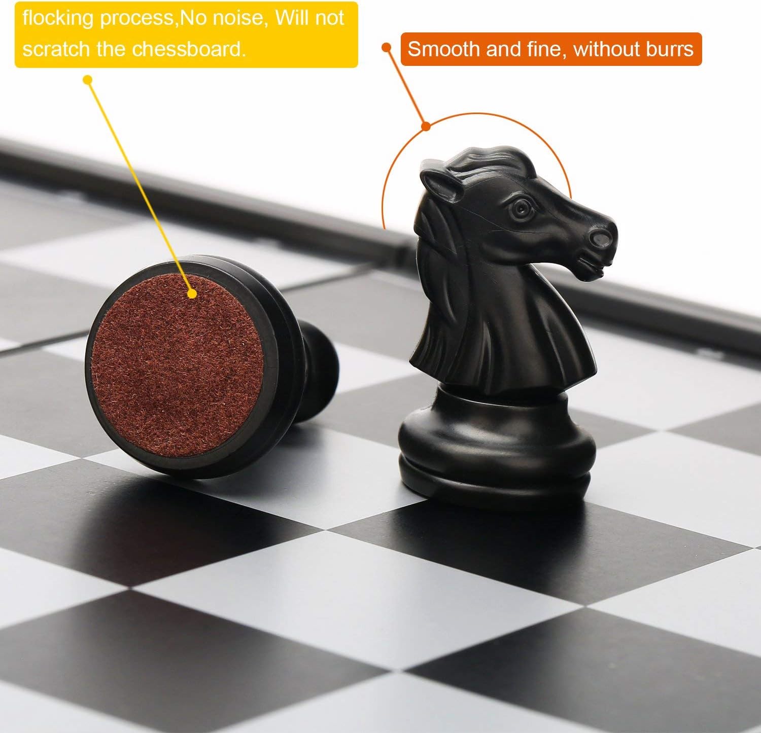 Magnetic Travel Chess Set with Folding Chess Board Educational Toys for Kids and Adults, 2 players
